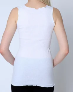 Femme Mare Lingerie, Nuit^Top en Coton larges bretelles blanc