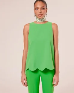 Femme Tara Jarmon Tops Et Blouses^Top en crêpe vert