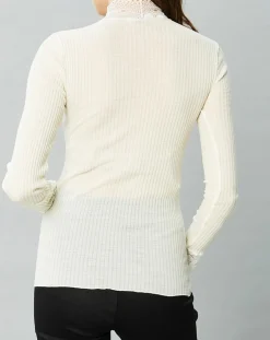 Femme Mare Tops Et Blouses^Top en Laine mélangée ivoire