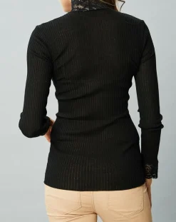 Femme Mare Tops Et Blouses^Top en Laine mélangée noir