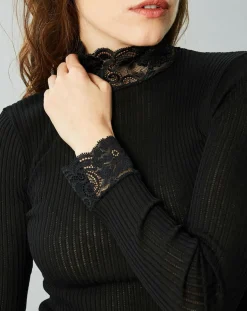 Femme Mare Tops Et Blouses^Top en Laine mélangée noir