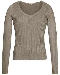 Femme Manoush Tops Et Blouses^Top en maille Côte Lurex argenté