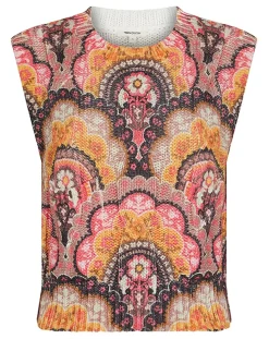 Femme Manoush Tops Et Blouses^Top en maille Fall Torsade imprimé rose/multicolore