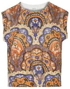 Femme Manoush Tops Et Blouses^Top en maille Fall Torsade imprimé violet/multicolore