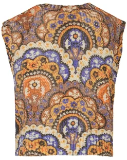 Femme Manoush Tops Et Blouses^Top en maille Fall Torsade imprimé violet/multicolore