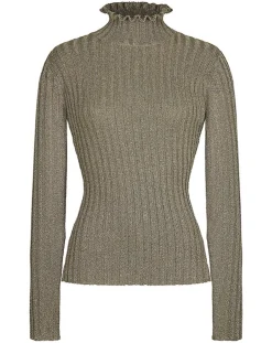 Femme Manoush Tops Et Blouses^Top en maille Funnel Neck Cote Lurex argenté