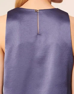 Femme Tara Jarmon Tops Et Blouses^Top en Satin Telly bleu