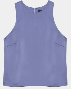 Femme Tara Jarmon Tops Et Blouses^Top en Satin Telly bleu