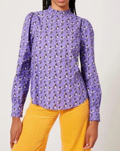 Top Fall Winter Mix imprimé violet-Manoush Hot