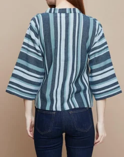 Femme Mare di Latte Tops Et Blouses^Top Ferah Essaouira Stripes vert sapin/vert pâle