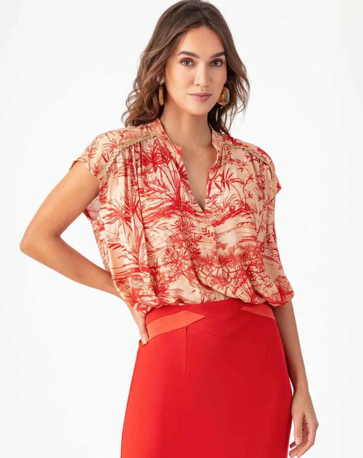 Femme Bleu Blanc Rouge Tops Et Blouses^Top Isabella rouge