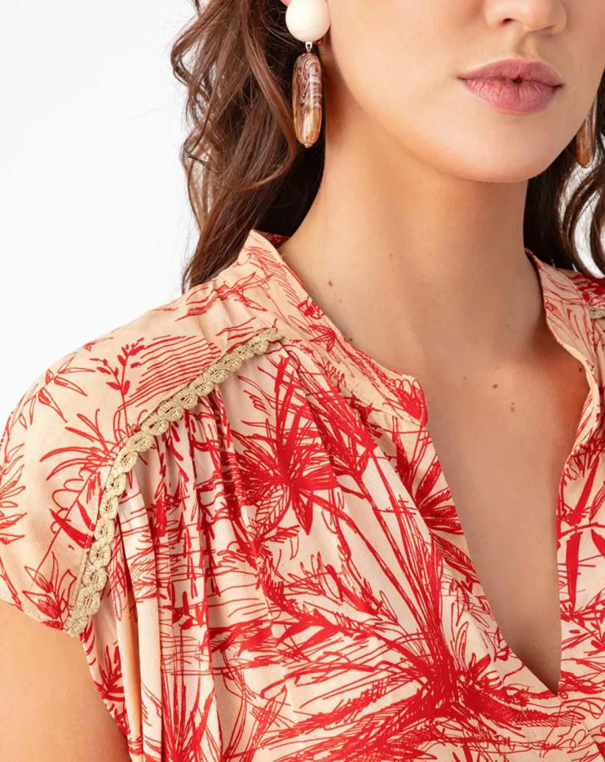 Femme Bleu Blanc Rouge Tops Et Blouses^Top Isabella rouge