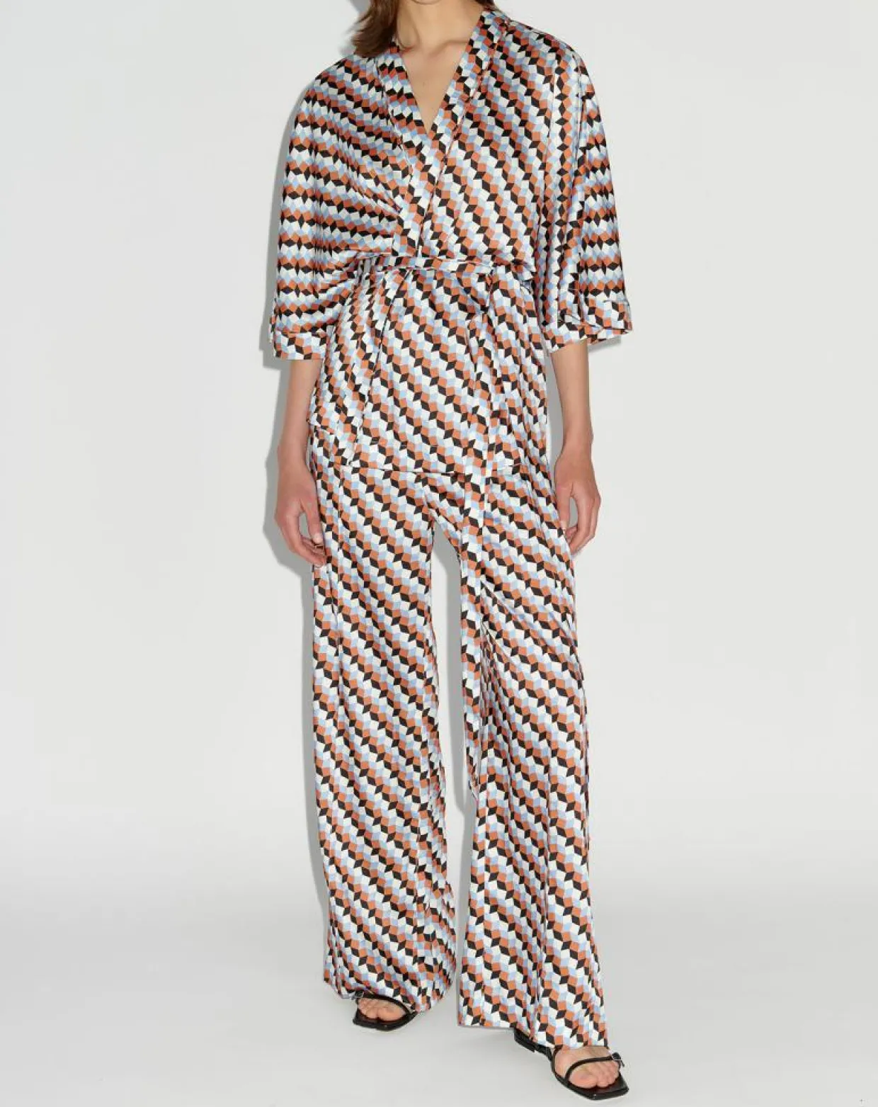 Top Kimono fluide Vieran imprimé multicolore-Zapa New