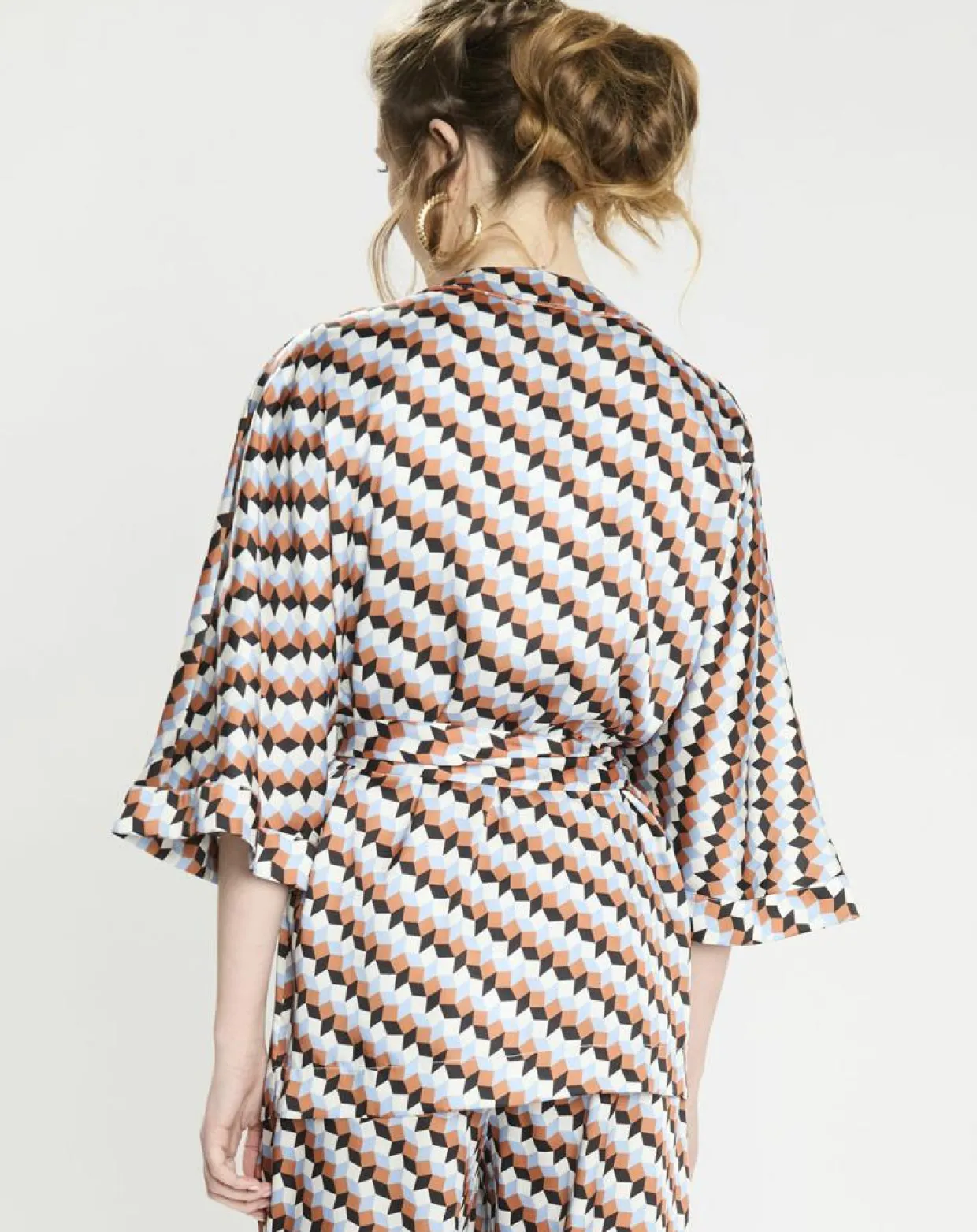 Top Kimono fluide Vieran imprimé multicolore-Zapa New