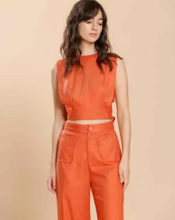 Top Laurence orange-The Korner Outlet