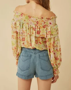Femme Manoush Tops Et Blouses^Top Liberty Jane à fleurs vert/multicolore