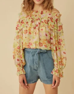 Femme Manoush Tops Et Blouses^Top Liberty Jane à fleurs vert/multicolore