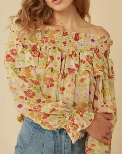 Femme Manoush Tops Et Blouses^Top Liberty Jane à fleurs vert/multicolore