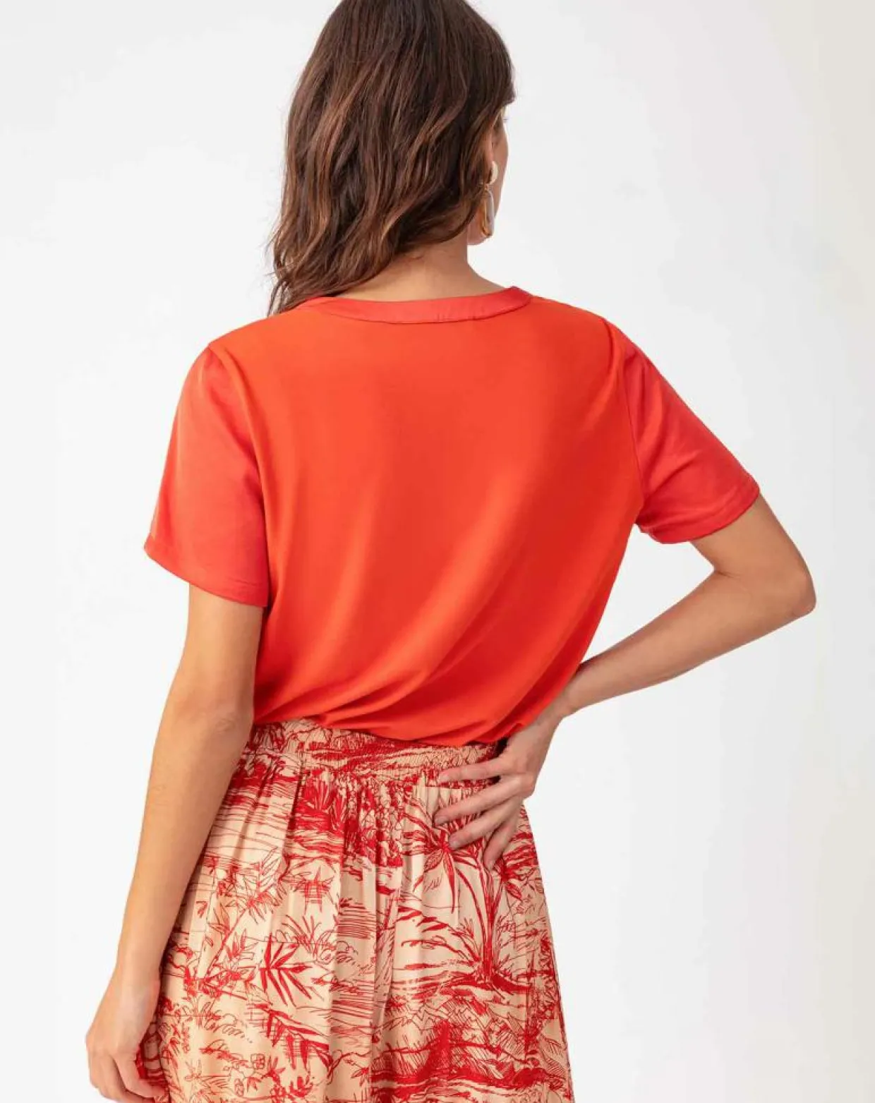 Femme Bleu Blanc Rouge Tops Et Blouses^Top Madeline terre de sienne