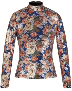 Top Roses à sequins encre-Manoush