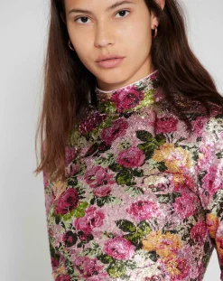 Femme Manoush Tops Et Blouses^Top Roses à sequins rose