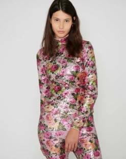 Femme Manoush Tops Et Blouses^Top Roses à sequins rose