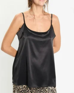 Top satiné Essential noir-Lauren Vidal New
