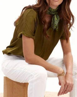 Femme Lauren Vidal Tops Et Blouses^Top satiné Must vert