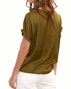 Femme Lauren Vidal Tops Et Blouses^Top satiné Must vert