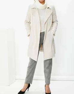 Femme MaxMara Studio Manteaux^Trench Croisé Ceinture Scacco beige