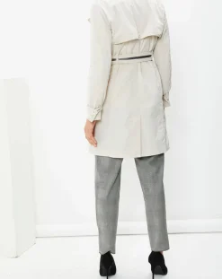 Femme MaxMara Studio Manteaux^Trench Croisé Ceinture Scacco beige