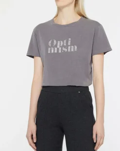 Femme Yerse T-Shirts^T-Shirt 100% Coton Bio Ana gris foncé