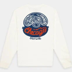 Homme Element T-Shirts^T-Shirt 100% Coton Bio Chicago Il Ls écru