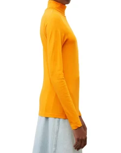 Femme Marc O'Polo T-Shirts^T-Shirt 100% Coton Bio col roulé orange