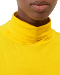 T-Shirt 100% Coton Bio col roulé jaune-Marc O'Polo Best