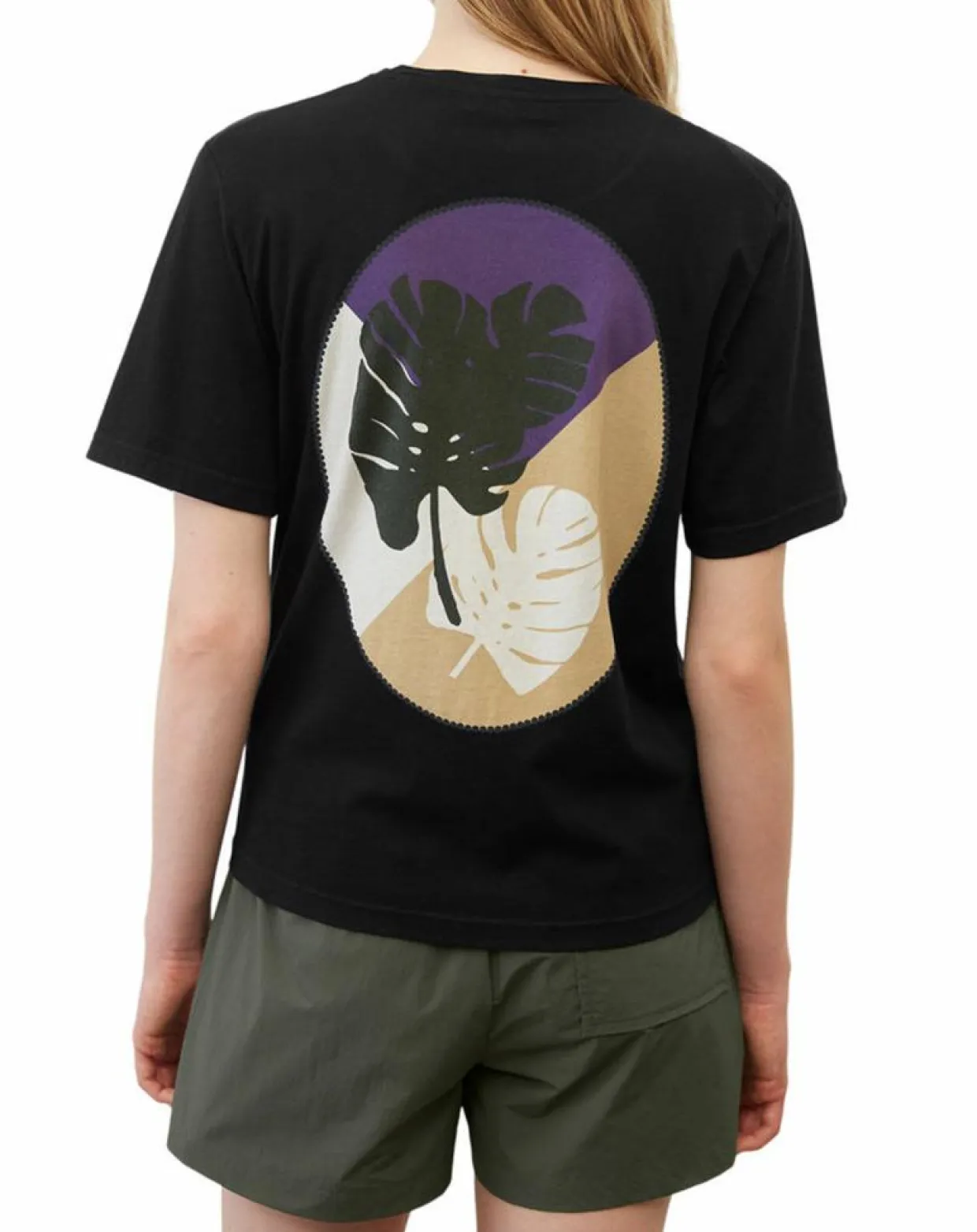 Femme Marc O'Polo T-Shirts^T-Shirt 100% Coton Bio imprimé nature noir