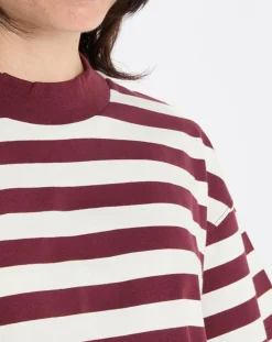 Femme Marc O'Polo T-Shirts^T-Shirt 100% Coton Bio rayé rouge/blanc