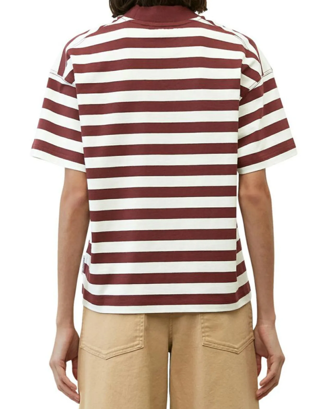 Femme Marc O'Polo T-Shirts^T-Shirt 100% Coton Bio rayé rouge/blanc