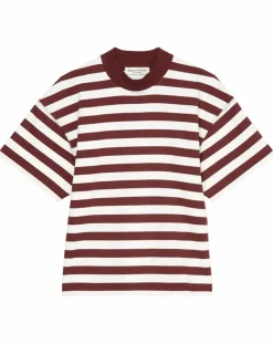 Femme Marc O'Polo T-Shirts^T-Shirt 100% Coton Bio rayé rouge/blanc