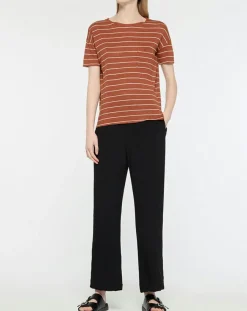 T-Shirt 100% Lin Cinthia marron-Yerse Hot