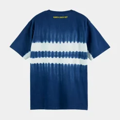 T-Shirt Ample 100% Coton Bio Tie & Dye bleu-Scotch & Soda New