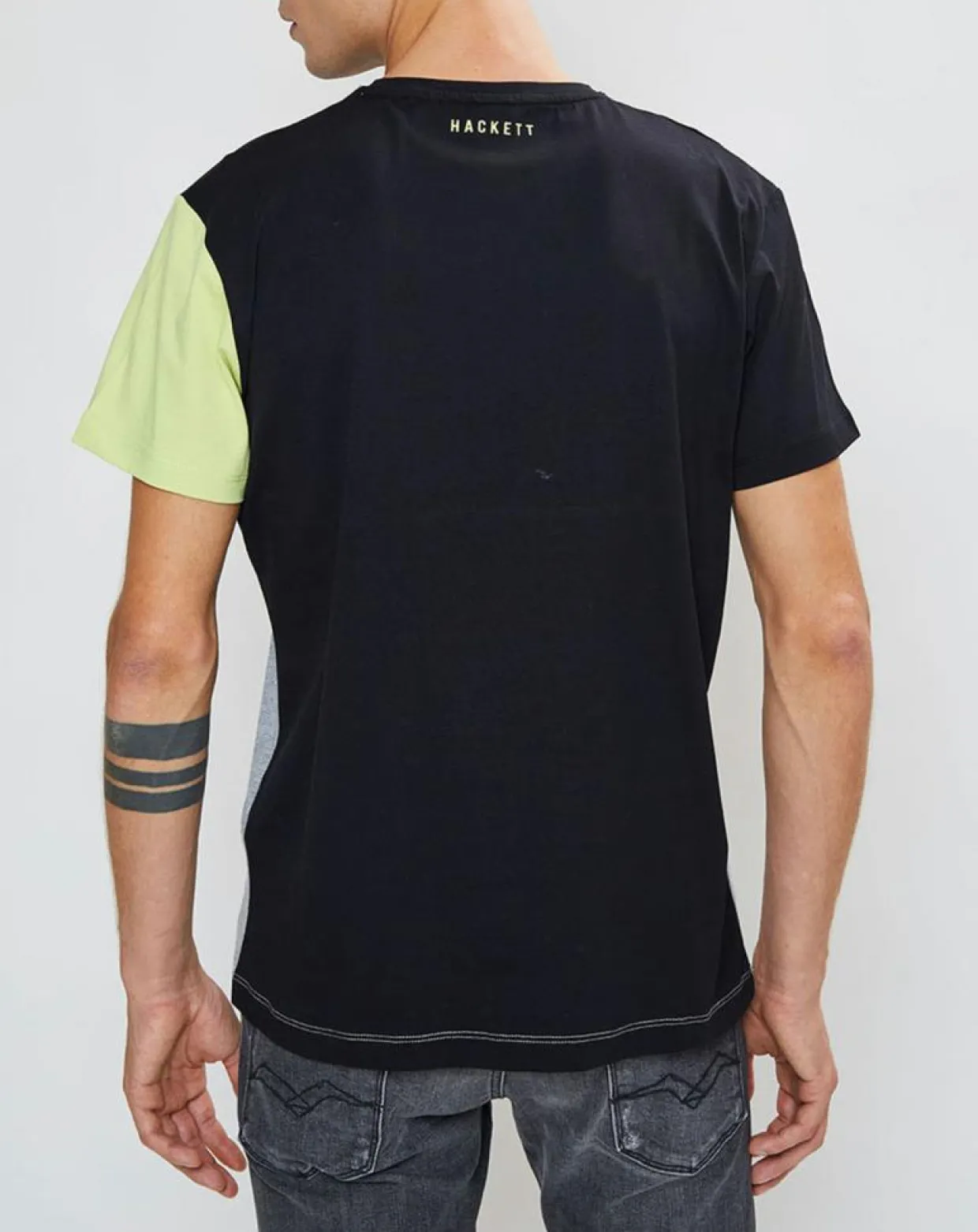 T-Shirt Aston Martin Racing rayé noir-Hackett London Outlet