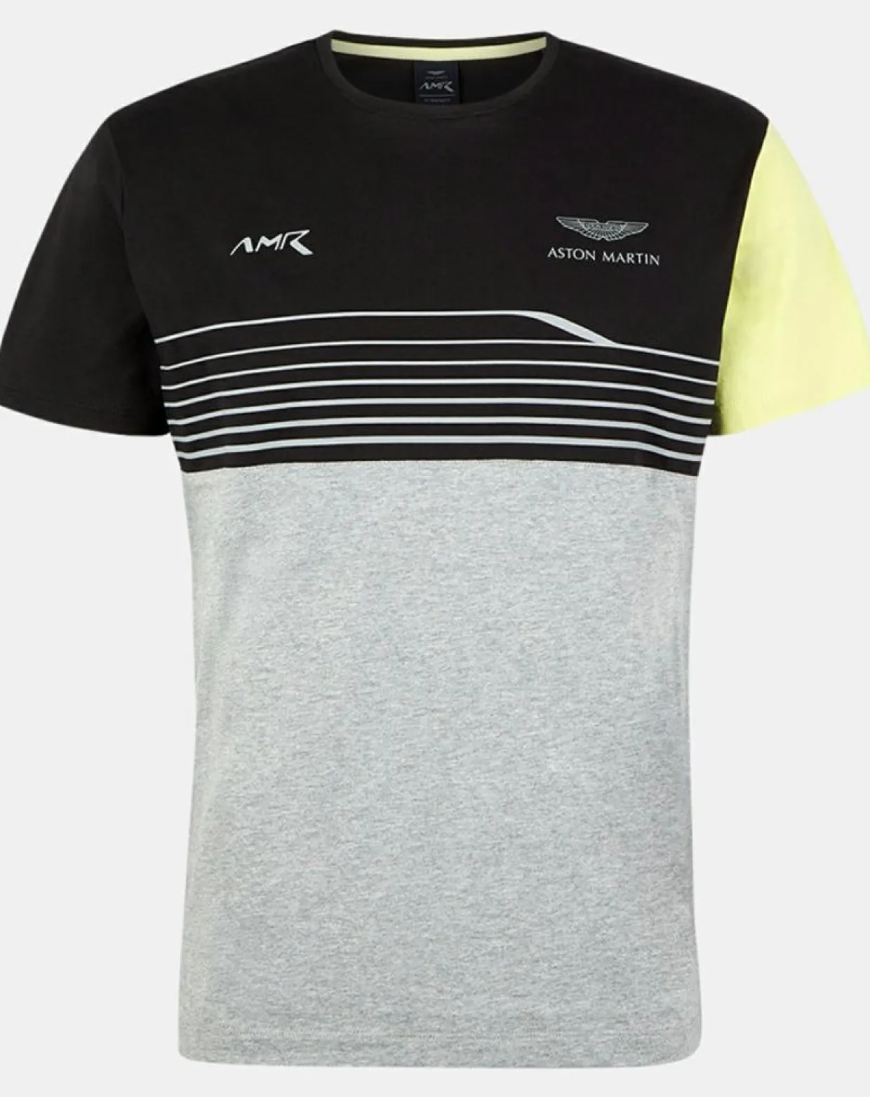 T-Shirt Aston Martin Racing rayé noir-Hackett London Outlet