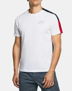 T-Shirt Bicolore Aston Martin Racing blanc/bleu-Hackett London Best