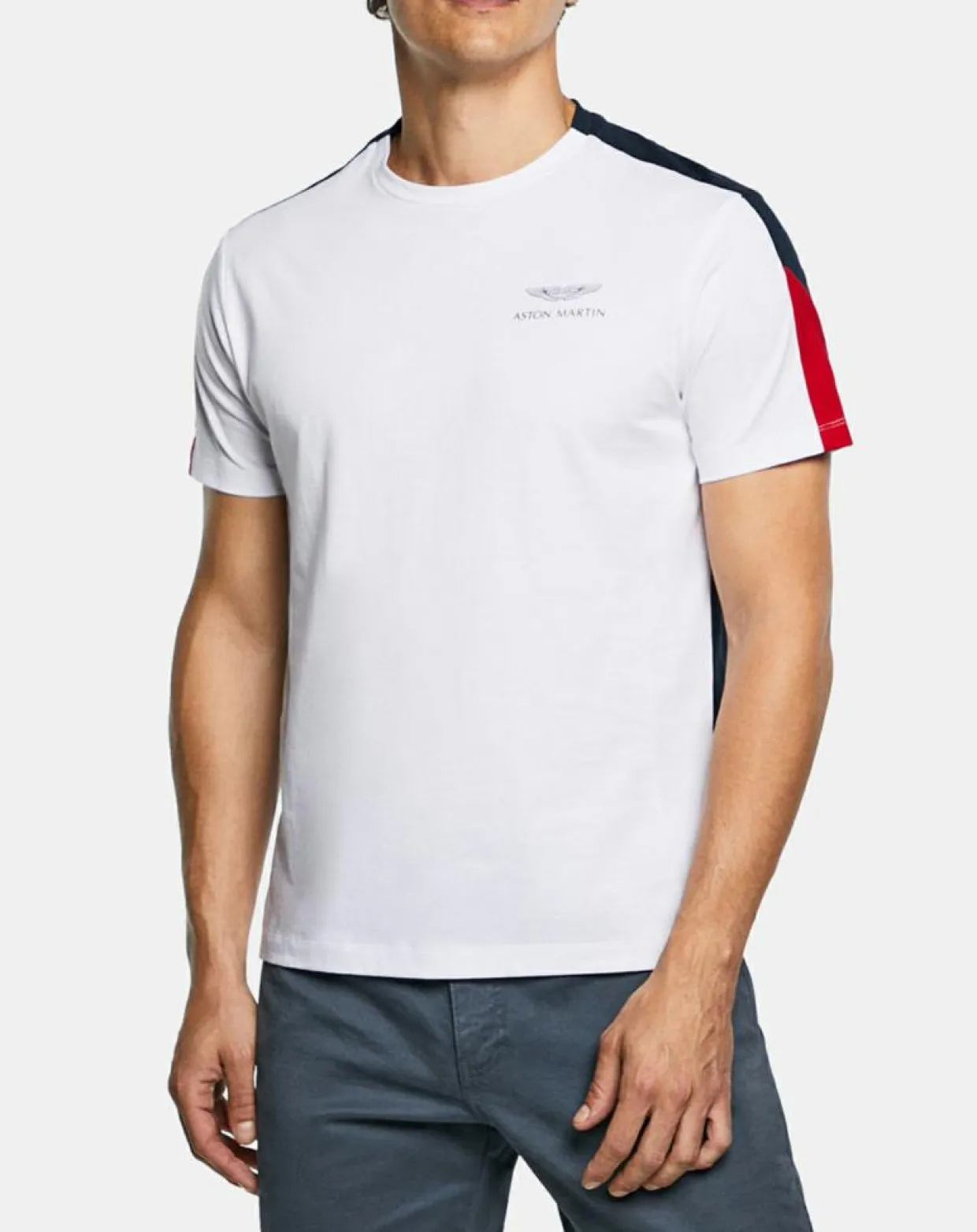 T-Shirt Bicolore Aston Martin Racing blanc/bleu-Hackett London Best