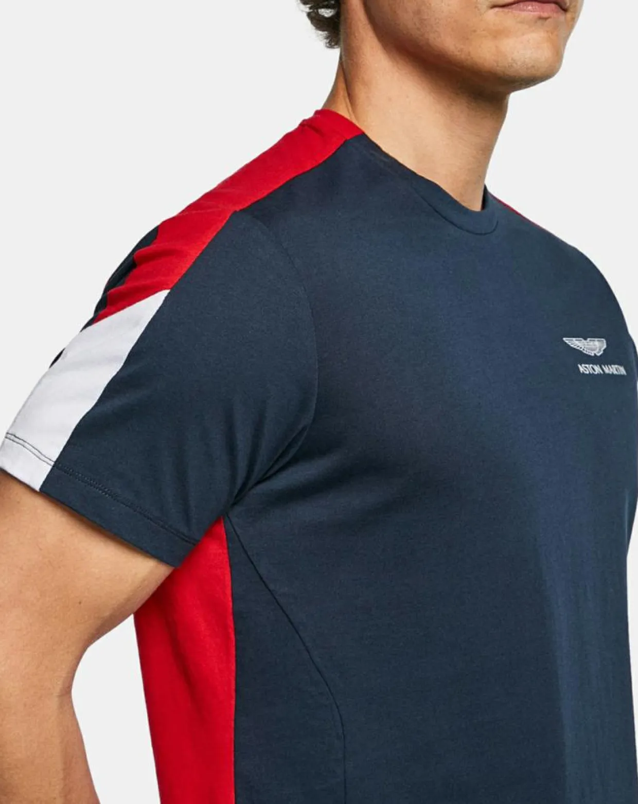 T-Shirt Bicolore Aston Martin Racing bleu/rouge-Hackett London Outlet
