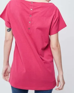 Femme John Galliano T-Shirts^T-Shirt boutonné et imprimé rose