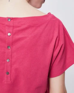 Femme John Galliano T-Shirts^T-Shirt boutonné et imprimé rose