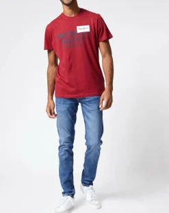 T-Shirt Broderick Logo bordeaux-Pepe Jeans Sale