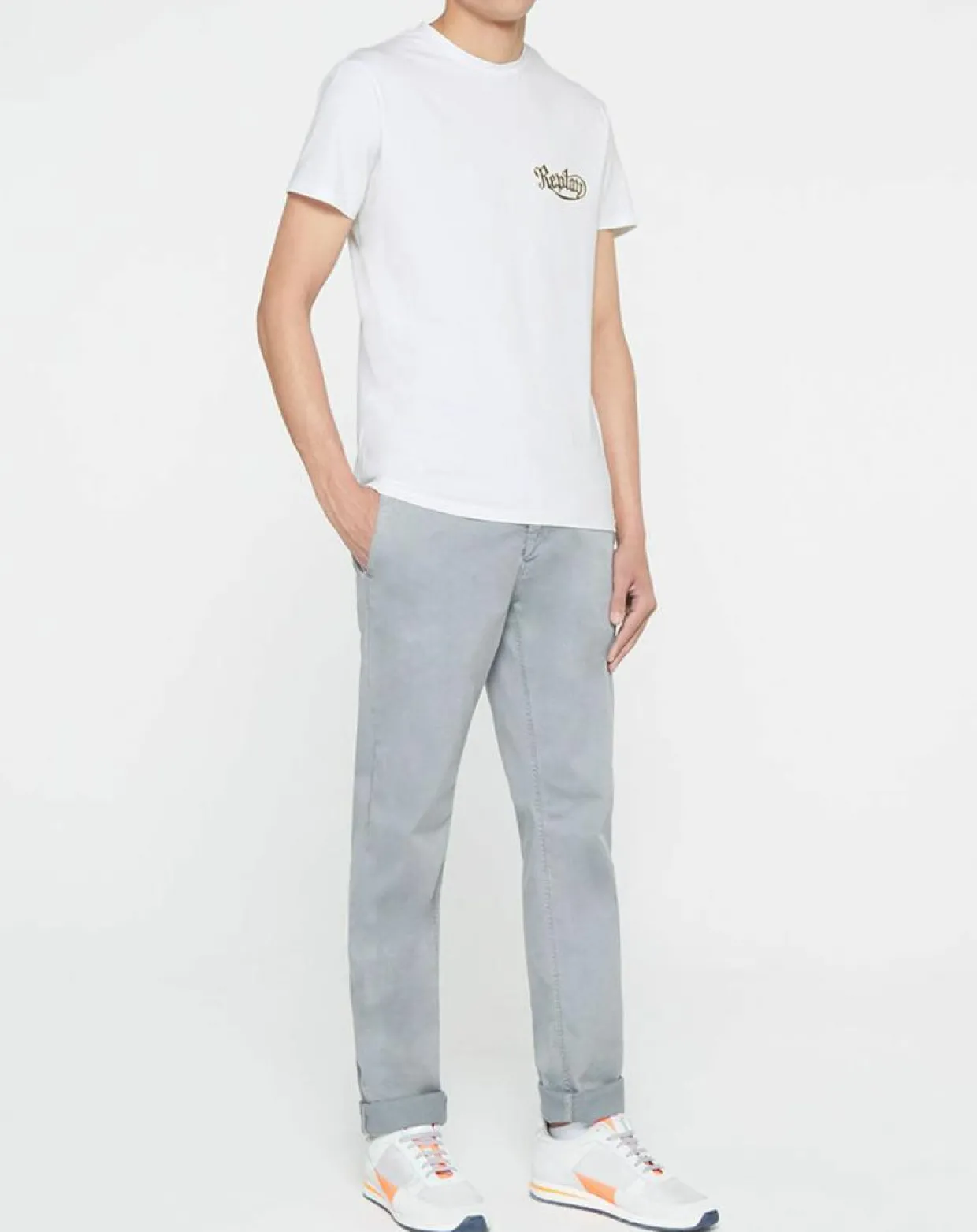Homme Replay T-Shirts^T-Shirt casque bike blanc